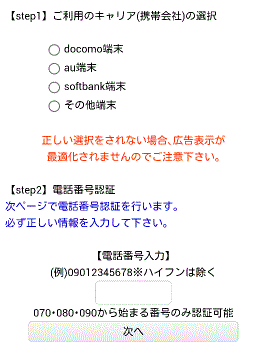 電話番号認証