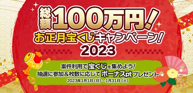 総額100万円お正月宝くじキャンペーン2023